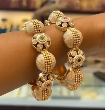 Royal Rajwadi Pearl Kundan Designer Kada